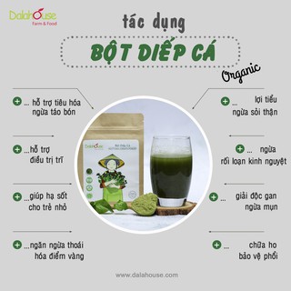 DALAHOUSE- Bột Rau Diếp Cá (hộp 150gr)