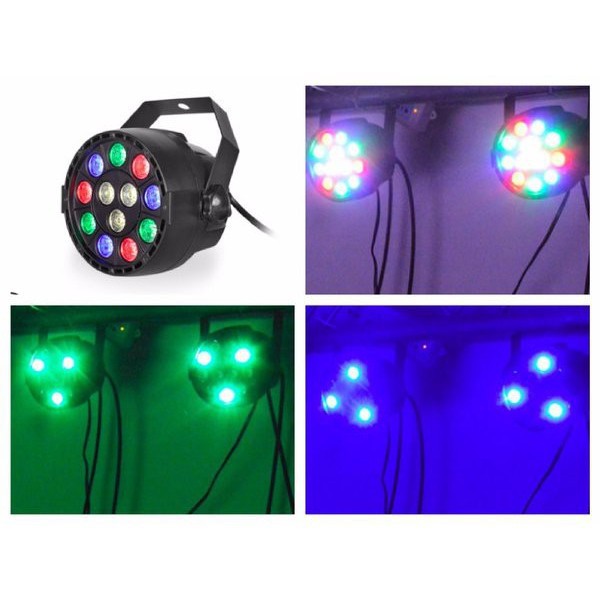 [FREE SHIP =&gt; 50K ] Đèn sân khấu Led mini Par Light 12 Led cảm ứng âm thanh