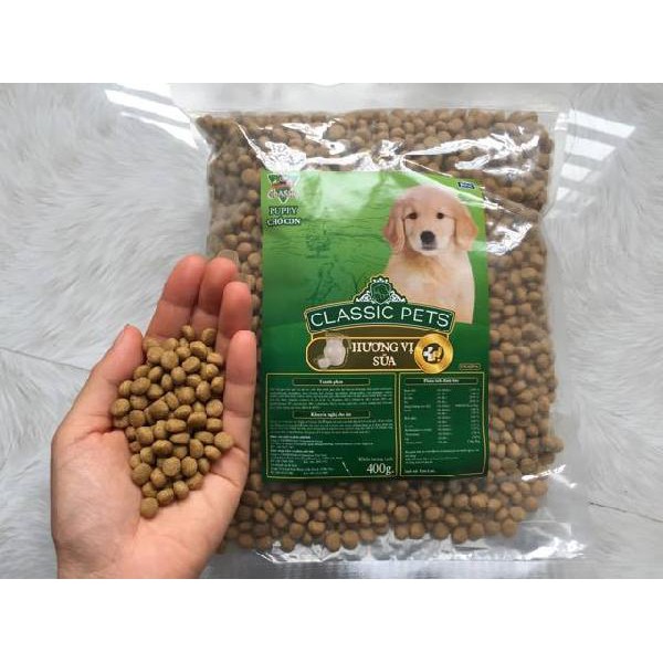 [400g] Thức ăn hạt Classic Pets cho chó con vị sữa - Lida Pet Shop