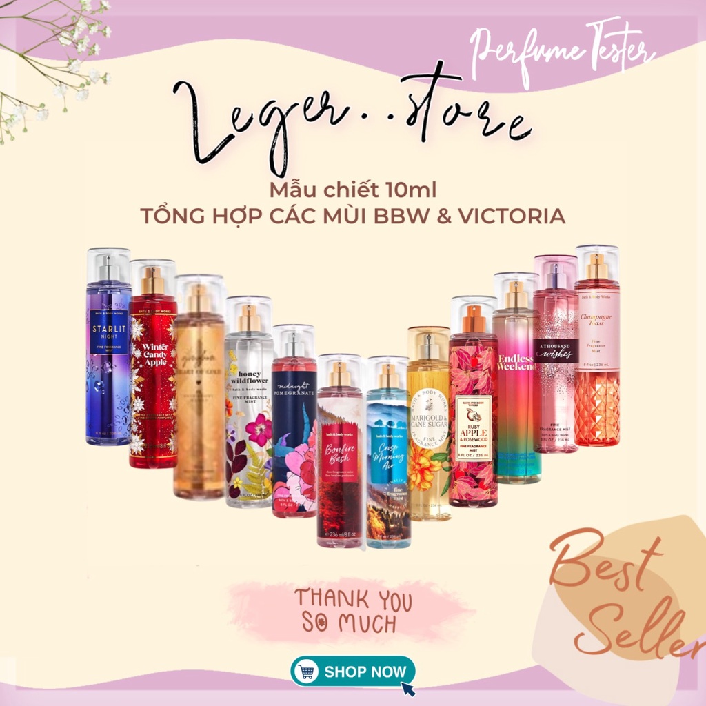 Xịt thơm toàn thân Body Mist Bath and Body Works ( AUTHENTIC -FULL )
