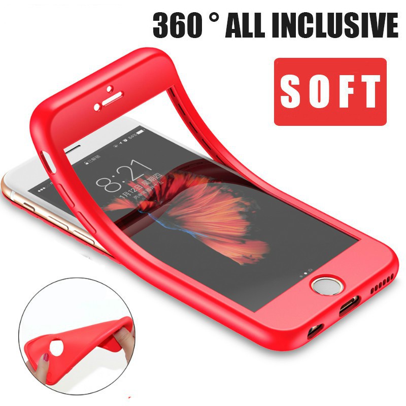 Ốp điện thoại tpu silicon siêu mỏng bảo vệ toàn diện 360 cho iphone 6 6s 7 8 plus X XS XR XS MAX
