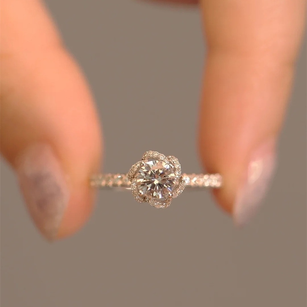 Nhẫn Hợp Kim Dát Đá Rêu Nhân Tạo Thời Trang Cho Nữ