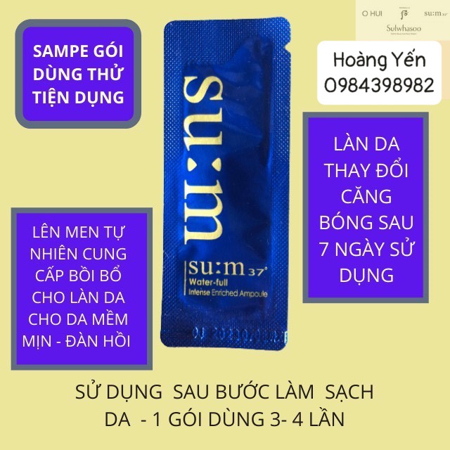 Tinh Chất Vàng Sum Xanh Intense Enriched Ampoule Đậm Đặc Siêu Căng Bóng 1ml