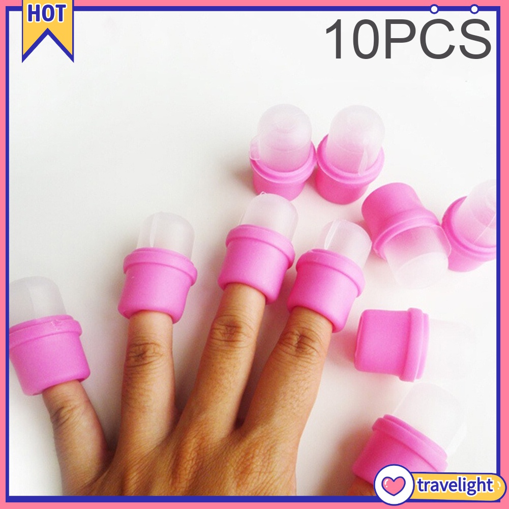 Set 10 Nắp Đậy Ủ Tháo Gel Móng Tay