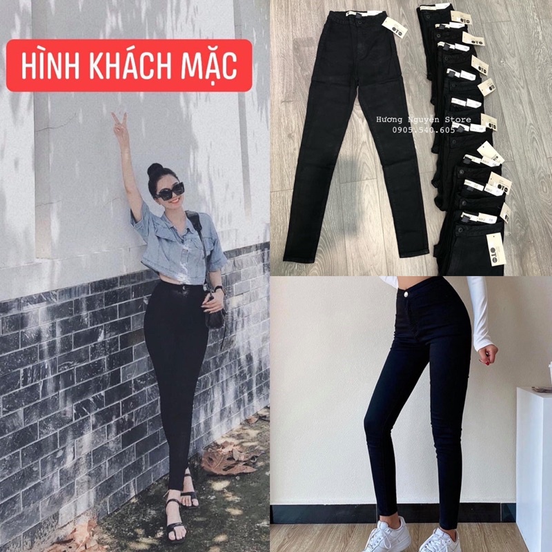 quần jeans đen ôm