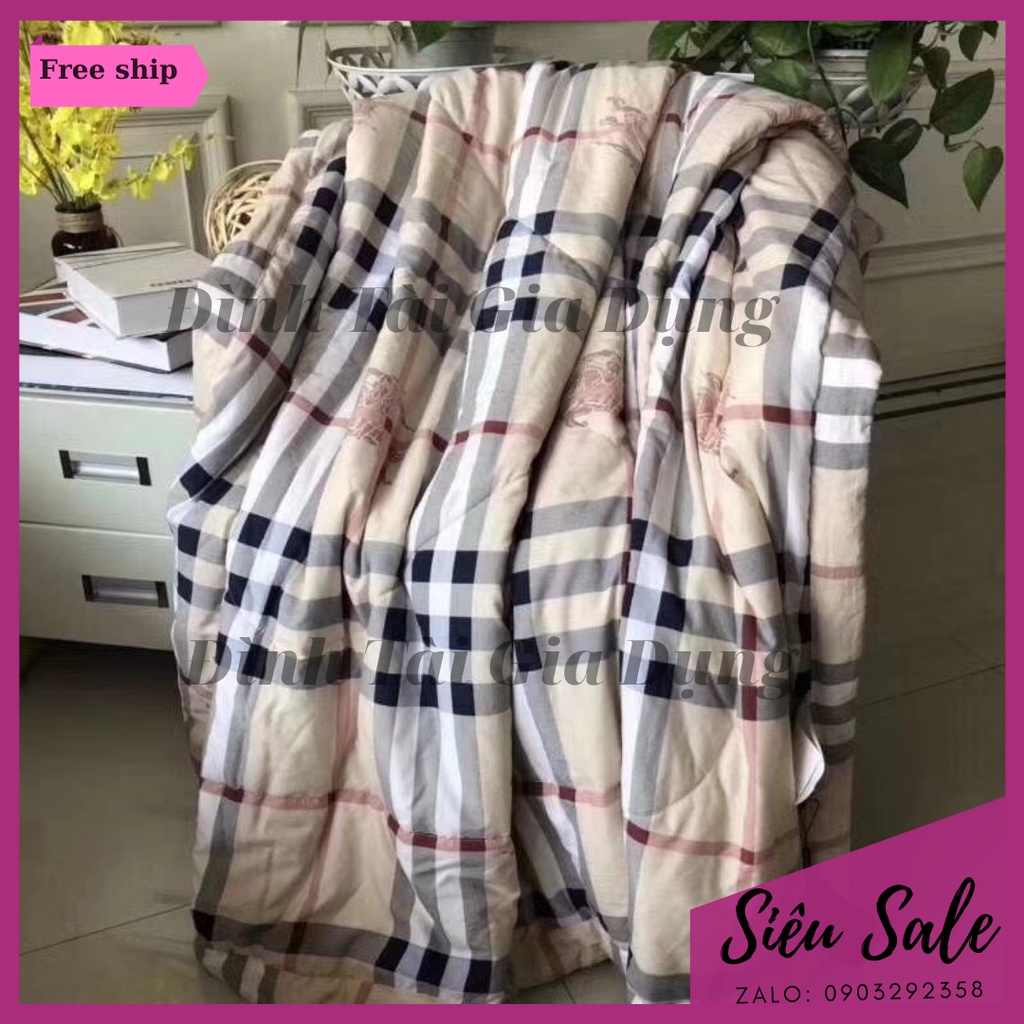 Chăn Đũi Hè Burberry Kẻ Họa Tiết Cao Cấp 1m7x2m