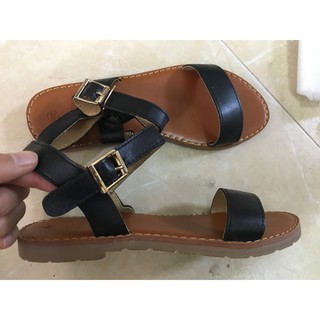 Sandal da thật, hiệu Next, da dày êm mềm, đường may sắc nét, bền, quai ngang bản nhỏ trẻ đẹp