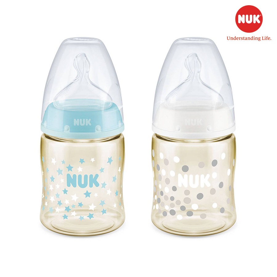 Bình sữa cảm biến nhiệt NUK nhựa PPSU 150ml, 300ml