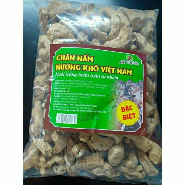 Sỉ giá gốc chân nấm hương khô 500g - 1kg