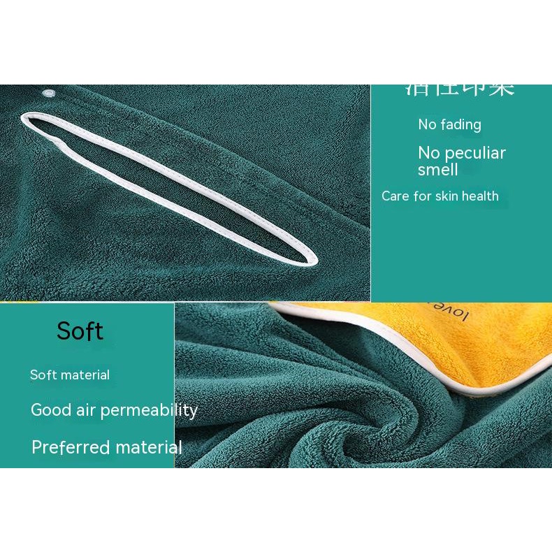 Khăn Choàng Tắm Lông Cừu San Hô Dày Dặn Mềm Mại Thấm Hút Nước Không Xơ Cho Nữ