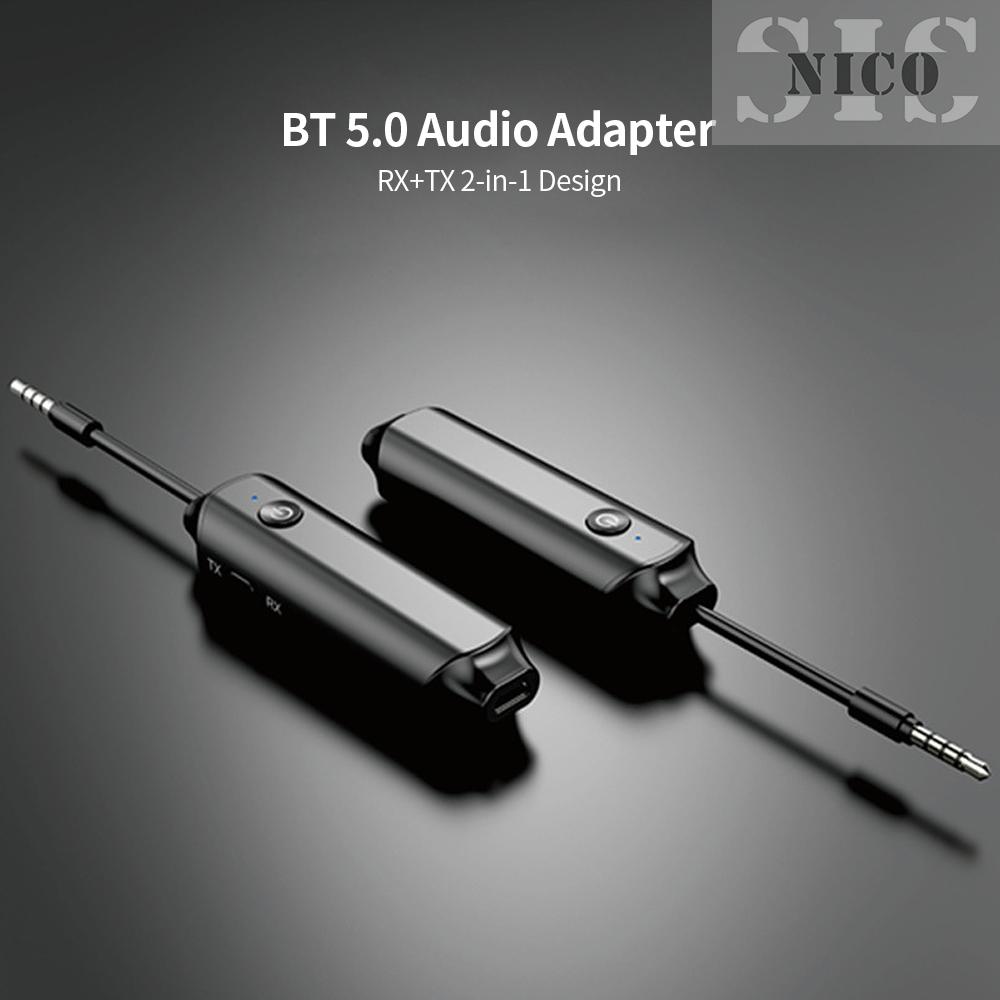 Bộ Chuyển Đổi Âm Thanh Không Dây Bt 5.0 2 Trong 1 Đen | BigBuy360 - bigbuy360.vn