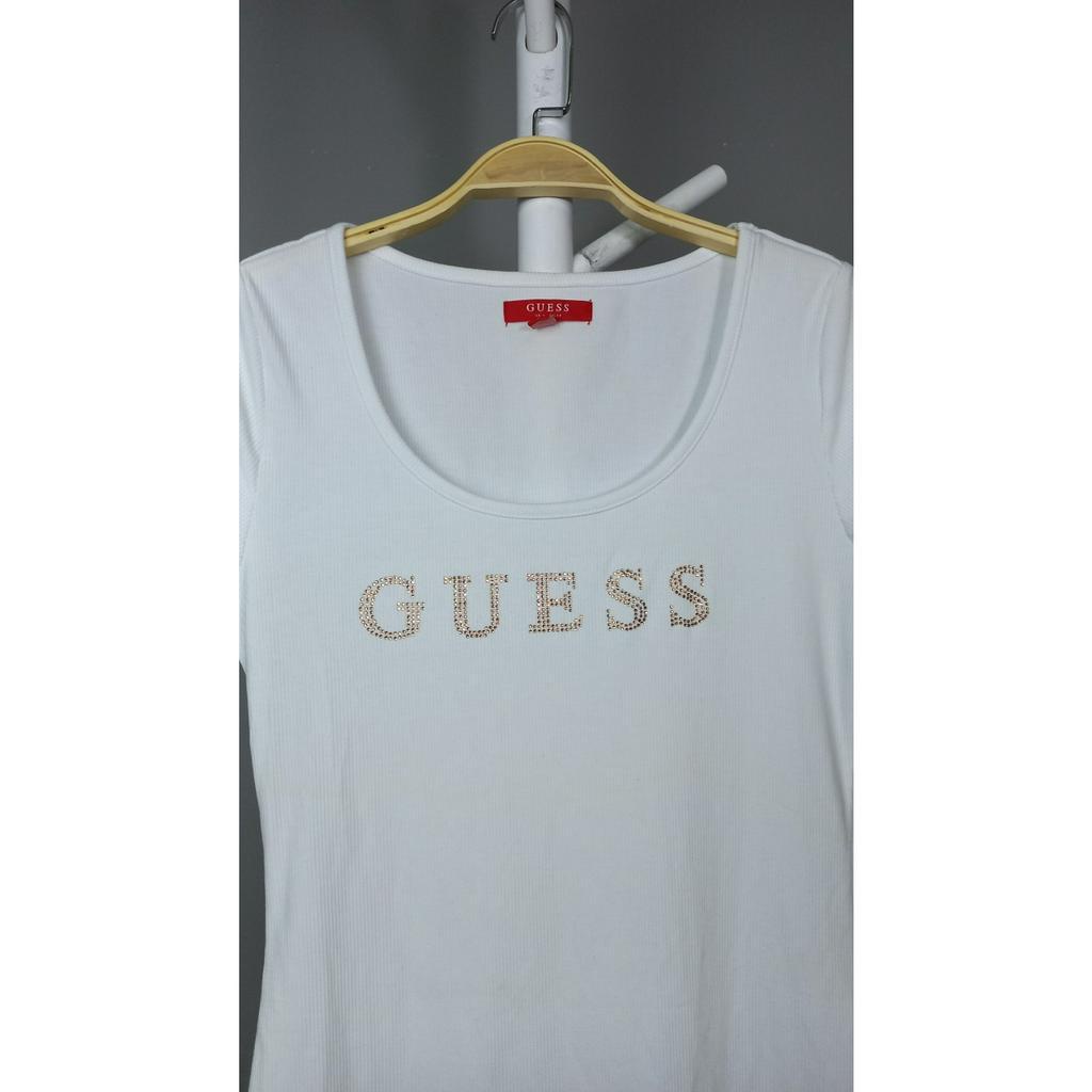 Đầm body thun cotton gân đính đá xuất khẩu Guess