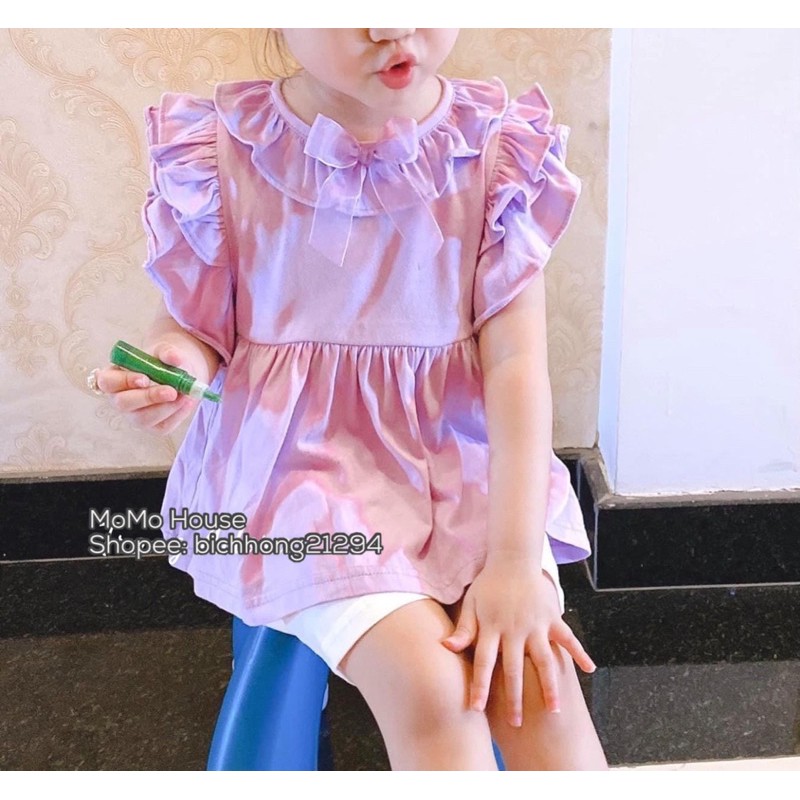 Bộ Hè Bé Gái Chất Cotton Xinh Xắn