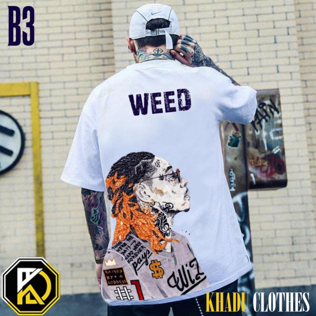"GIÁ RẺ" Áo thun thiết kế weed OVERSIZE UNISEX (2 Màu ĐEN-TRẮNG) " SIÊU HOT"