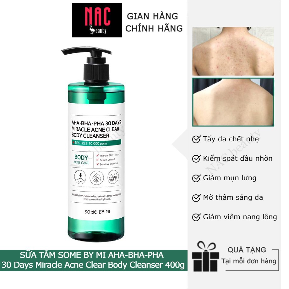 [CHÍNH HÃNG] Sữa tắm Some By Mi AHA-BHA-PHA 30 Days Miracle Acne Clear Body Cleanser 400g