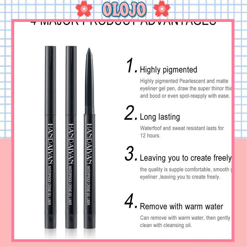 ⚜️Bút Kẻ Mắt Dạng Gel HANDAIYAN Creme Gel Liner Nhiều Màu Không Thấm Nước Lâu Trôi