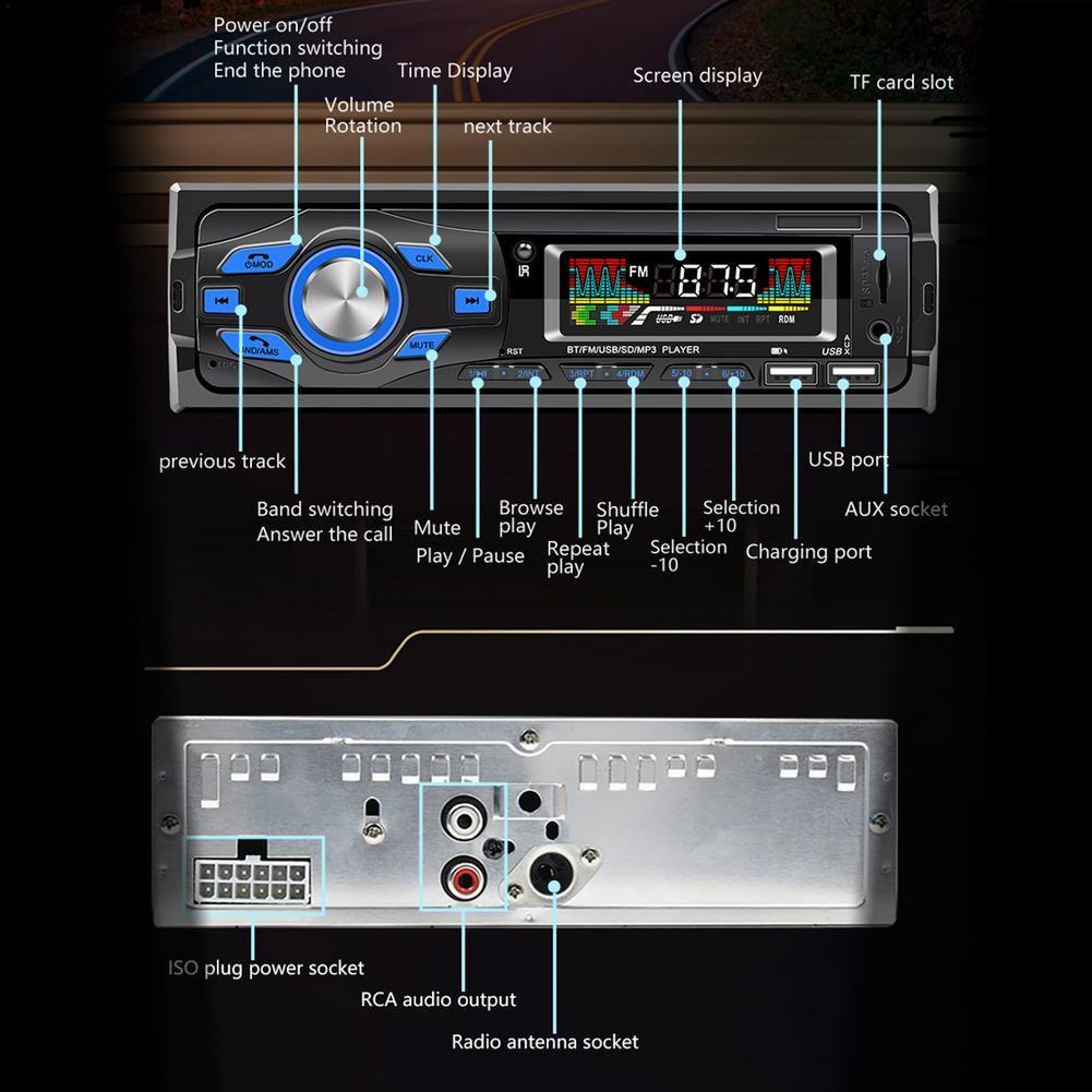 Đầu MP3 Player FM / USB / AUX Âm Thanh Nổi Tích Hợp Bảng Điều Khiển Dành Cho Ô Tô