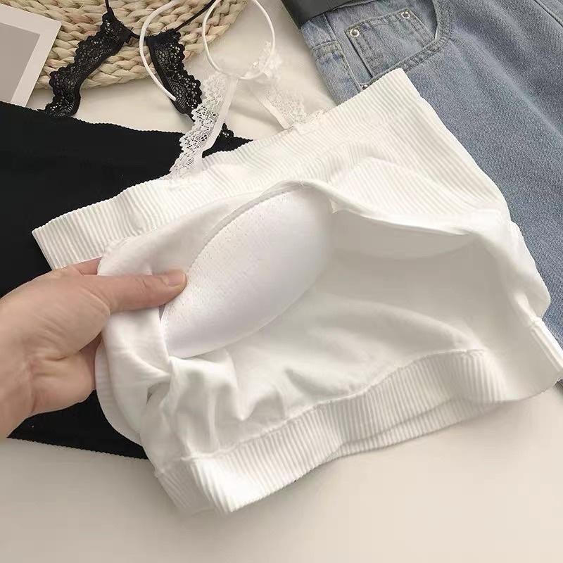 áo quây yếm tăm mix dây ren (chun chun)