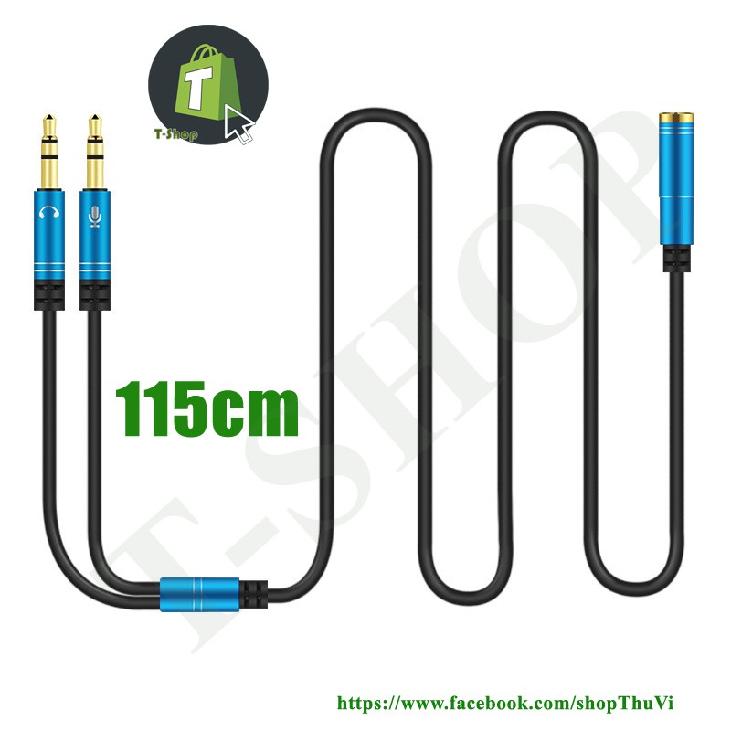 Jack chuyển đổi tai nghe 3.5 sang Audio & Mic