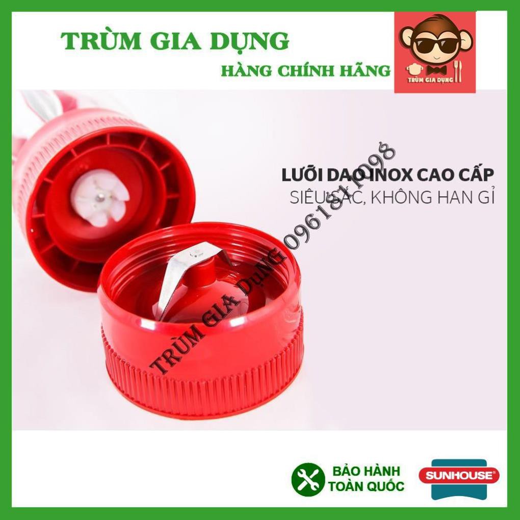 Máy xay sinh tố thủy tinh, máy xay sinh tố Sunhouse SHD5115, bảo hành toàn quốc, lưỡi dao sắc bén.