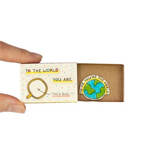 Thiệp Tình Yêu Hộp Diêm To Me You Are The World