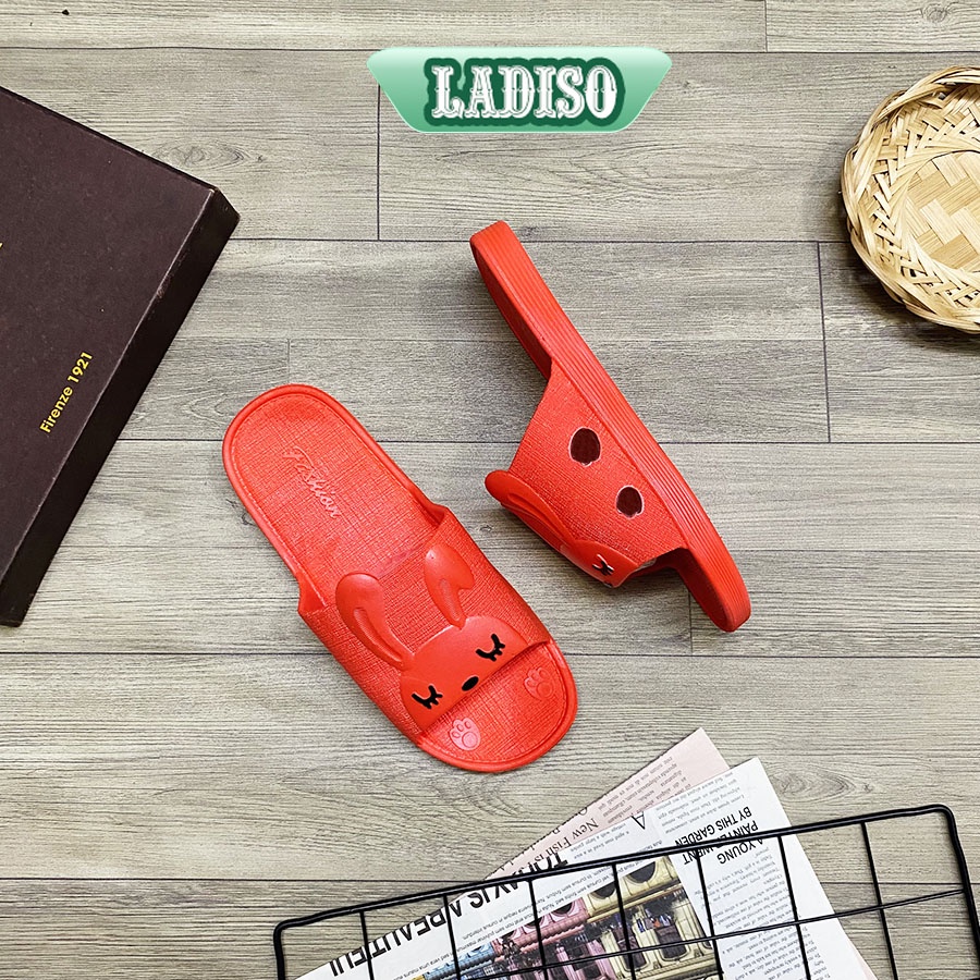 Dép nữ quai ngang đi trong nhà ngoài trời hình thỏ dễ thương chất liệu cao su non cao cấp siêu êm LADISO TT366