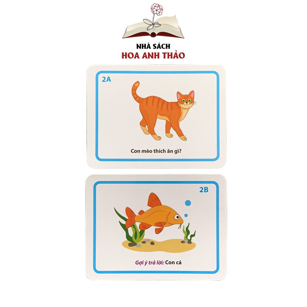 Bộ thẻ Flashcard 300 câu hỏi - trả lời Việt Hà giúp trẻ phát triển ngôn ngữ và giao tiếp