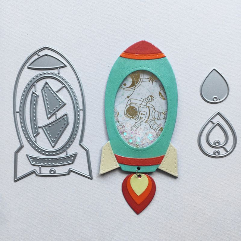 Khuôn Cắt Giấy Làm Từ Kim Loại Hình Tàu Hỏa Trang Trí Scrapbook