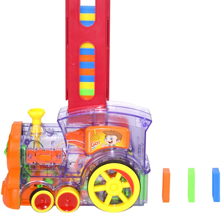 TÀU HỎA XẾP DOMINO TỰ ĐỘNG CHO BÉ THỎA SỨC SÁNG TẠO XE LỬA NHẢ DOMINO - ĐỒ CHƠI CHO BÉ TRAI VÀ BÉ GÁI