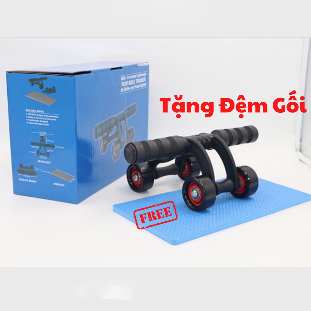 CON LĂN TẬP BỤNG 4 BÁNH ( AB ROLLER AND PUSH UP BAR) 5.0
