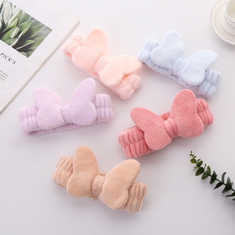 Băng Đô Nơ Rửa Mặt Hàn Quốc Thiết Kế Đơn Giản Xinh Xắn Dễ Thương DAHABO BD06