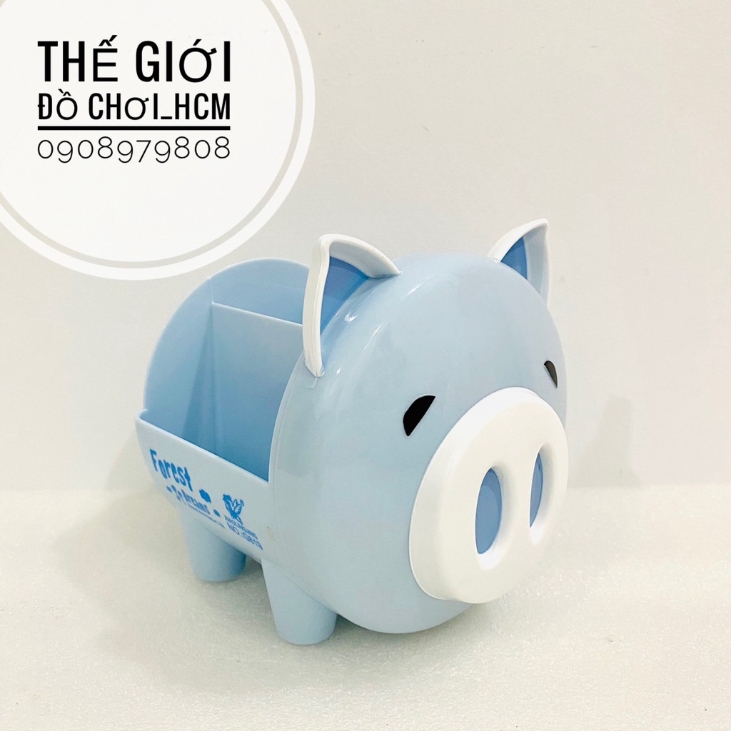 [4 NGĂN-SIÊU TO ] Ống cắm bút để bàn chú heo con/chú thỏ con dễ thương cho bé dùng cắm viết, thước, đồ đựng bút viết học