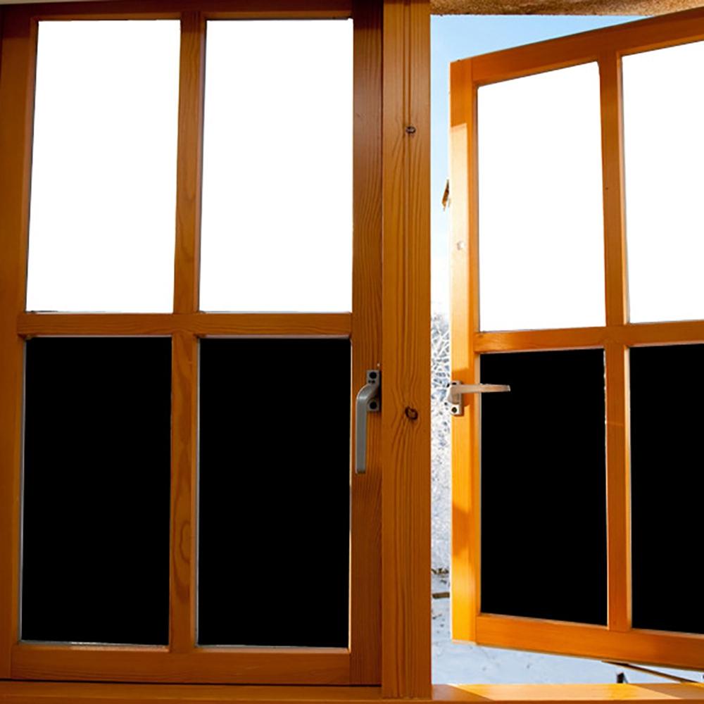 Phim Dán Cửa Sổ Chống Nhìn Trộm Màu Đen Có Thể Tháo Rời Tiện Dụng
