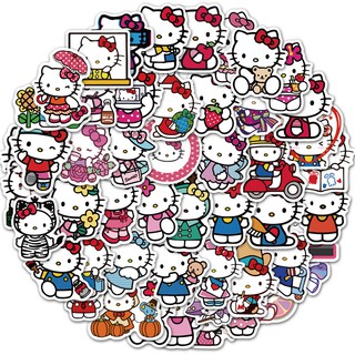 Bộ 50 miếng dán graffiti Hello Kitty độc đáo chống thấm nước