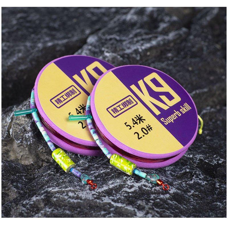 Trục săn hàng K9 Bộ dây trục câu đơn câu đài buộc sẵn cước câu cá tàng hình đủ kích cỡ