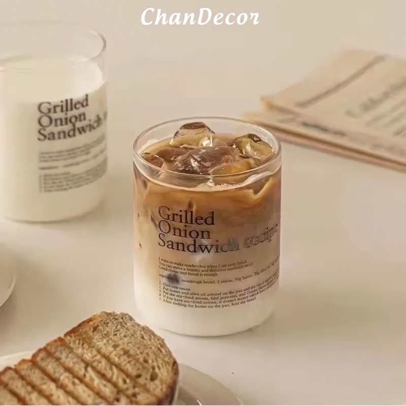 𝑪𝑯𝑨𝑵 𝑫𝑬𝑪𝑶𝑹⚡LY THUỶ TINH HOẠ TIẾT CHỮ UỐNG NƯỚC, CAFE, SINH TỐ
