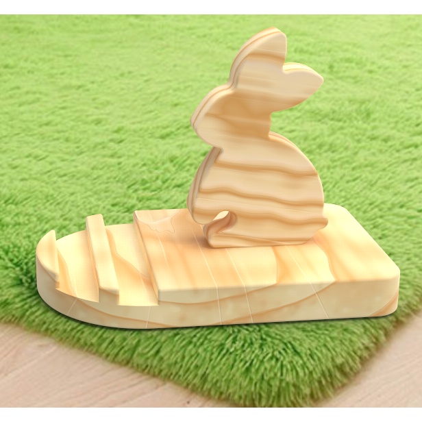 Đế giữ điện thoại hình con thỏ ngồi