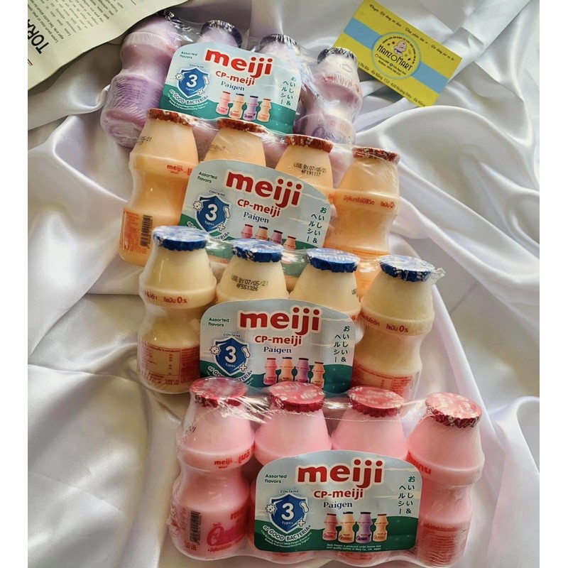Sữa chua uống lên men Meiji lốc 4 chai cho bé từ 12m+