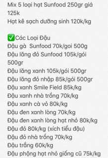 Combo các loại hạt
