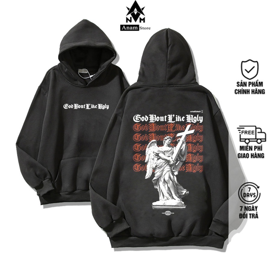 ÁO HOODIE FORM RỘNG NAM NỮ ANGEL 3