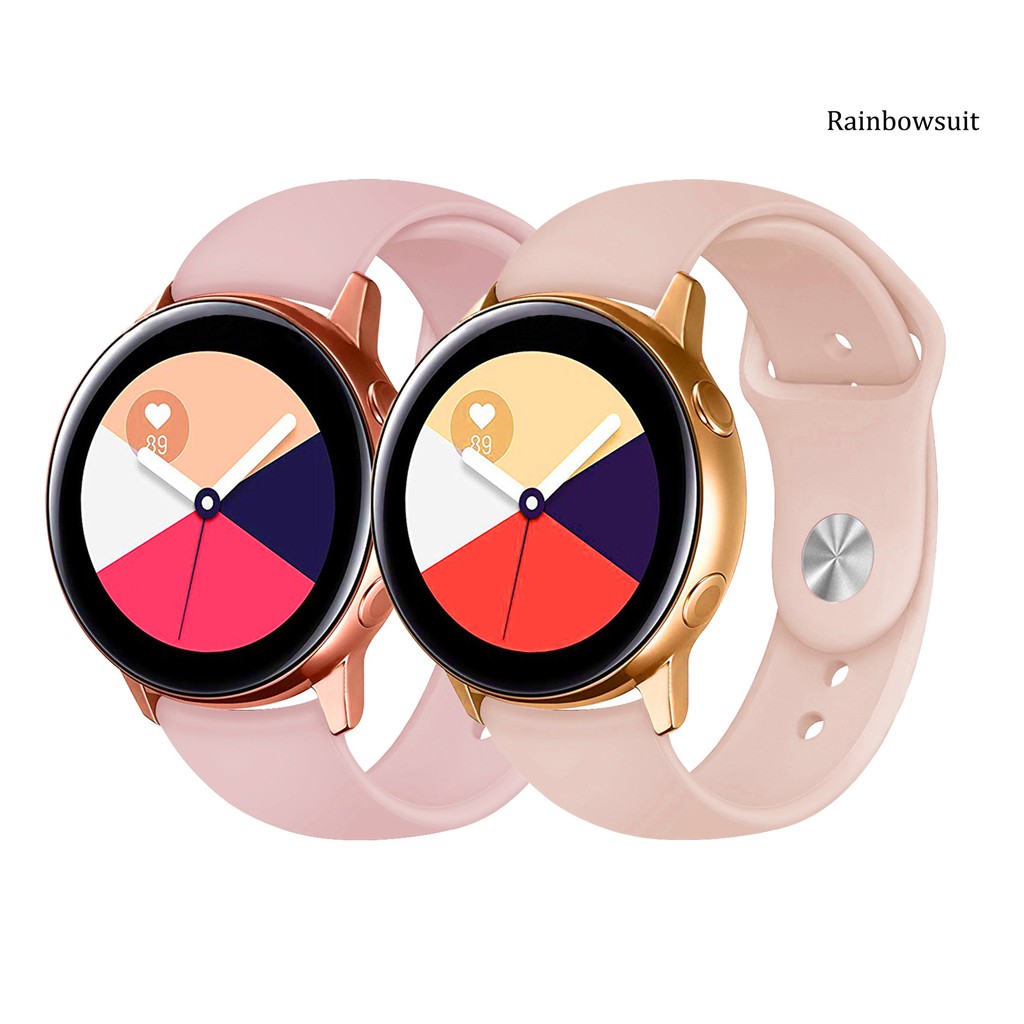 Dây Đeo Thể Thao Bằng Silicone Chống Nước Thông Dụng Cho Đồng Hồ Samsung Galaxy Watch 3 41m / Active 2 42mm