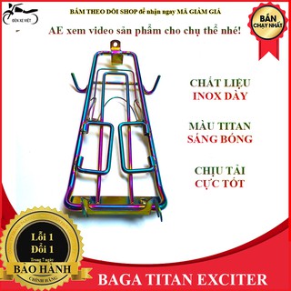 [CÓ VIDEO] Baga Exciter 150cc màu đen và màu titan sơn tĩnh điện cực bền màu - Chất liệu inox 10 ly dày dặn chắc chắn
