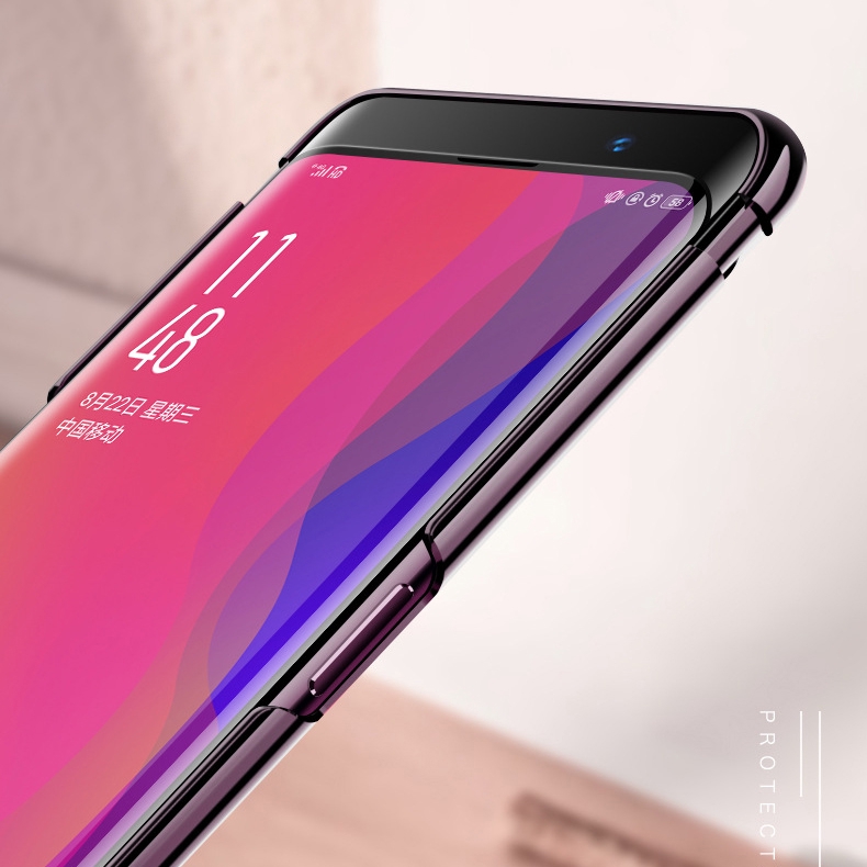 Ốp lưng mạ điện trong suốt 2 trong 1 cho Oppo Find X