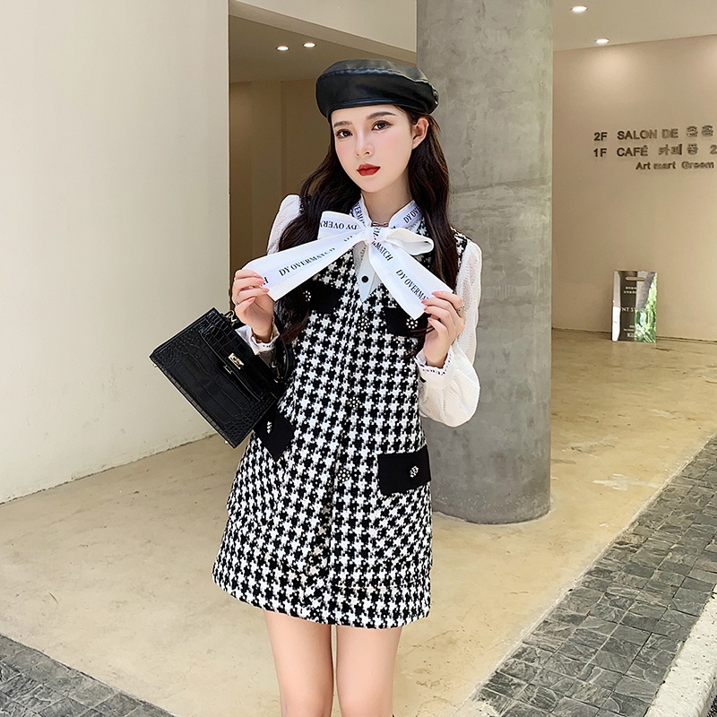 Set dạ nữ tiểu thư mùa đông sang chảnh hàng quảng châu cao cấp SDT7 | BigBuy360 - bigbuy360.vn