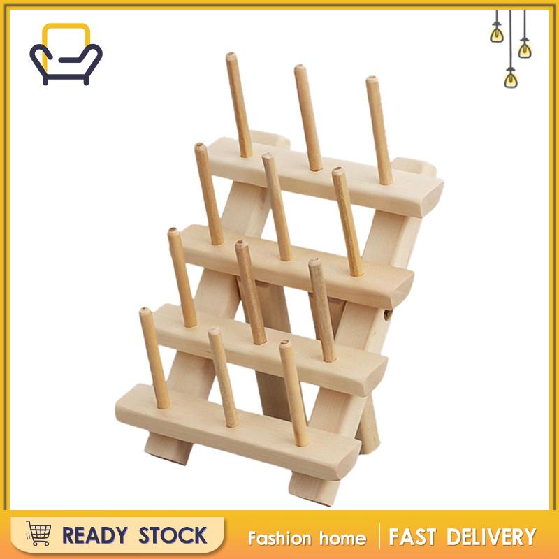 Giá Đỡ Cuộn Chỉ Bằng Gỗ Gấp Gọn Tiện Lợi Happi2ness