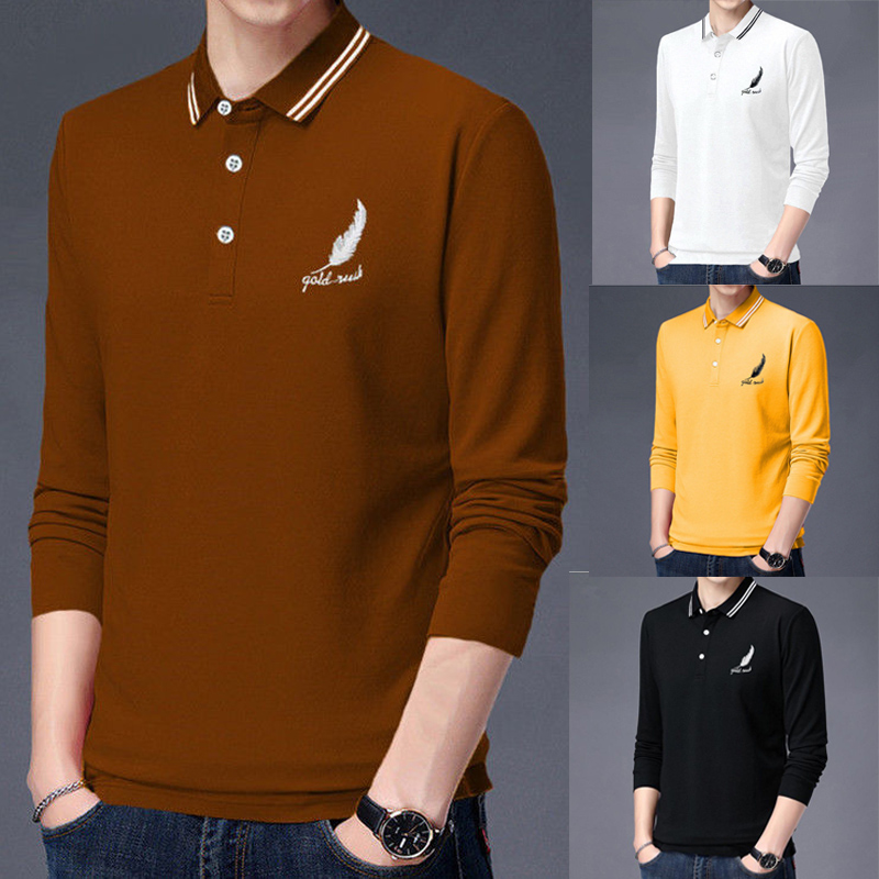 Áo Thun Polo Tay Dài Thời Trang Trẻ Trung Cho Nam Kiểu Hàn Quốc | BigBuy360 - bigbuy360.vn