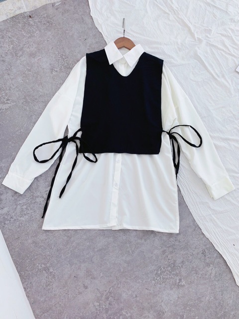 Set bigsize smi trắng dài + gile 60-85kg