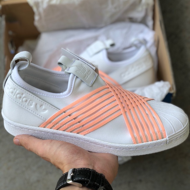 Giày adidas superstar slip on newtag size 38 nữ fullbox