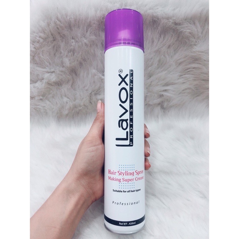 Keo xịt tóc Lavox tạo nếp tóc siêu sóng giữ nếp tóc dày hơn 420ml