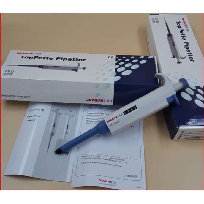 Micropipet Tự Động DRAGON LAB - Dùng Trong Phòng Thí Nghiệm - Dải Đo Từ 2 - 5000 Ul